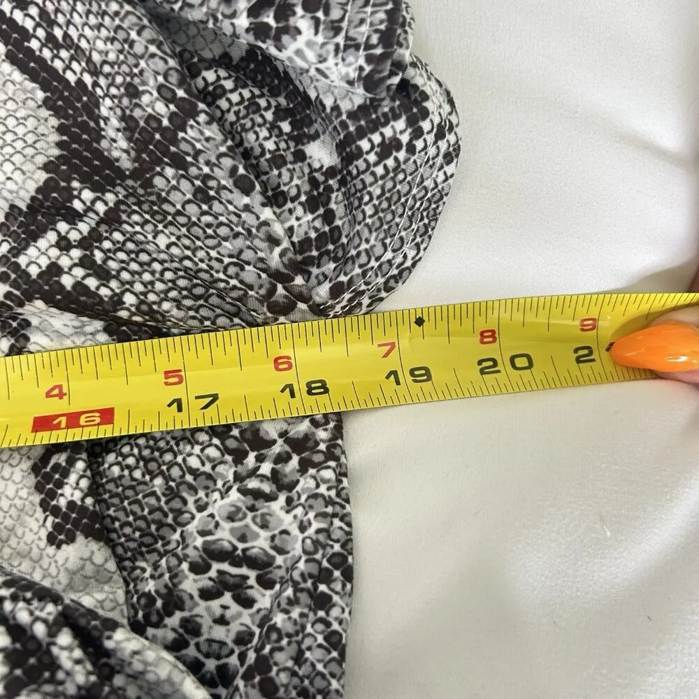 Altar’d State Womens Size XS Top Blouse Black White Snake Skin - Image 6