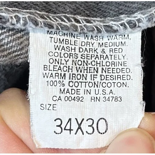 Vintage 80s 90s Lee Riders Straight Leg Jeans Glacier Wash Stone Acid Size 32x30 - Image 10