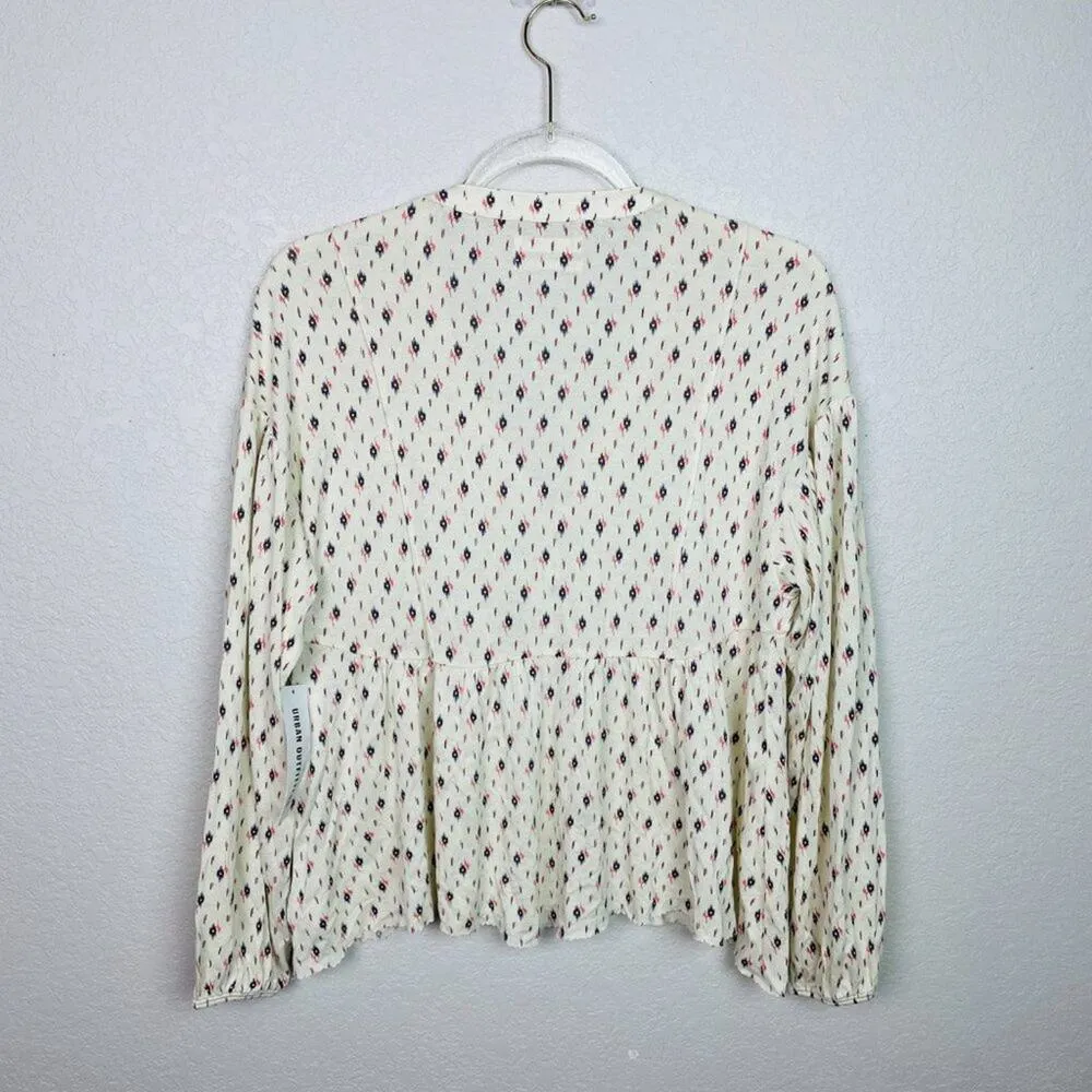 BNWT! URBAN OUTFITTERS Patterned Henley Sz XS - Image 7