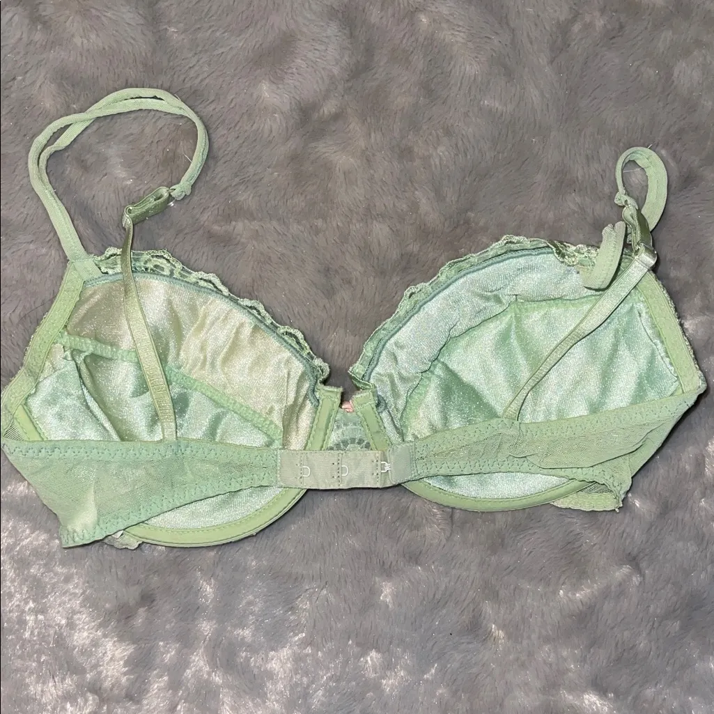 Victoria’s Secret Mint Green Lace Push-Up Bra| Dream Angel Underwire, Demi 34D - Image 6