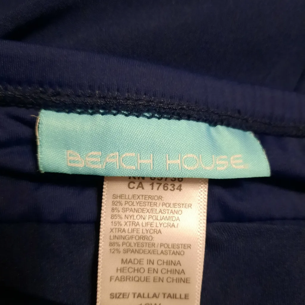 Beach House Navy Blue Swim Shorts Size 16W - Image 3
