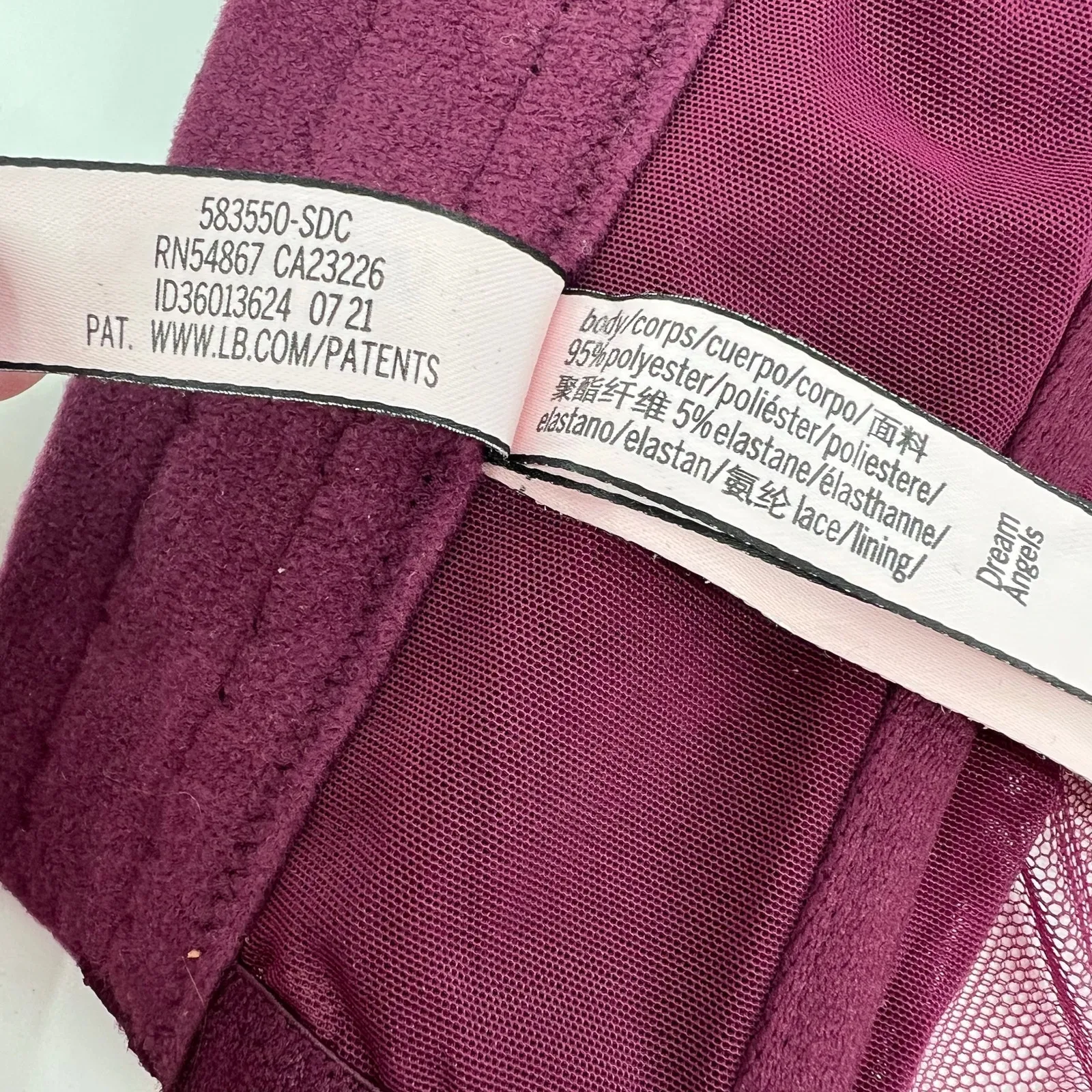 Victoria’s Secret Dream Angels Purple Lace unlined Cropped Corset Top bra medium - Image 9