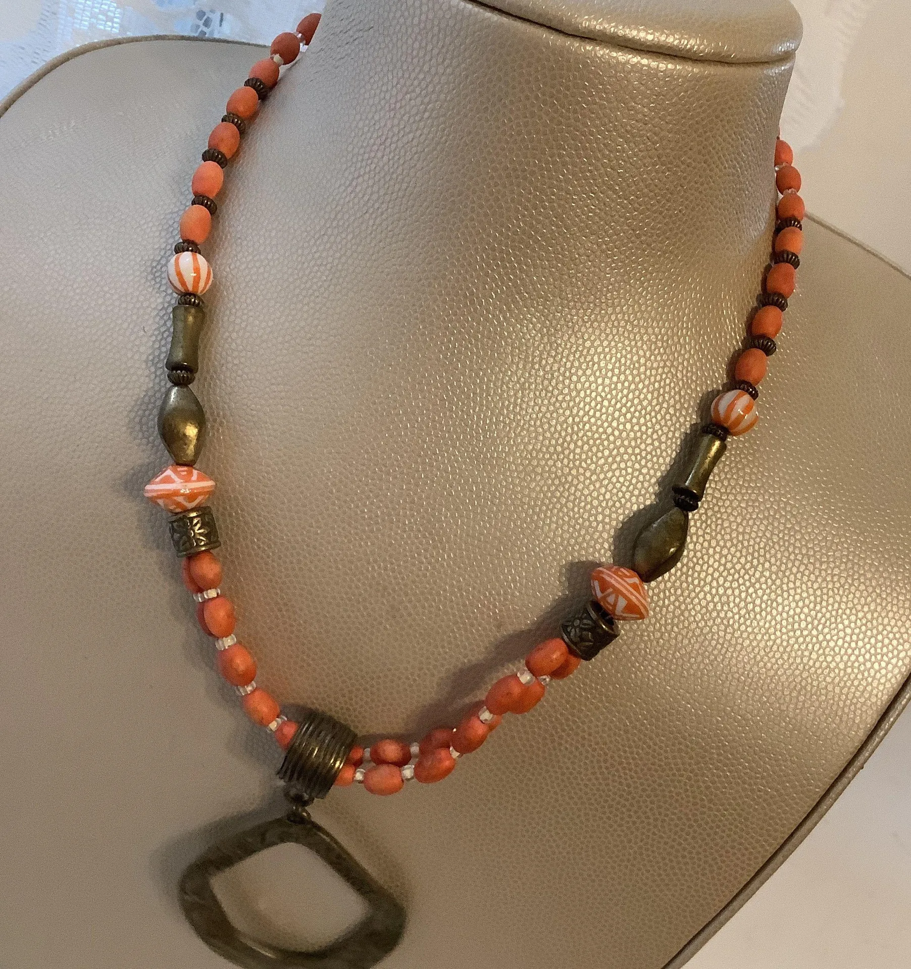 Cold Water Creek Necklace Orange  - Image 5