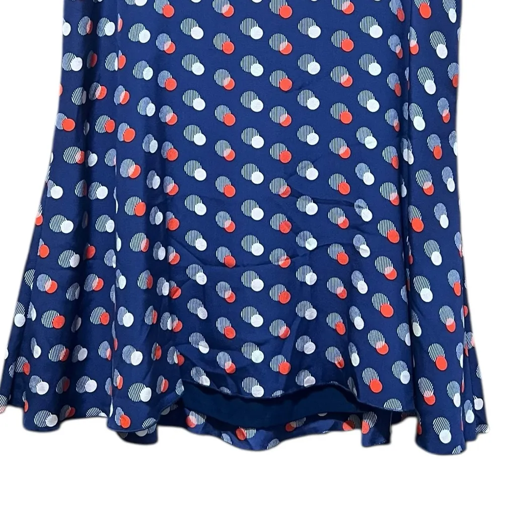 KATE SPADE Blue 'Holland' Silk Polka Dot Skirt Size 12 - Image 6