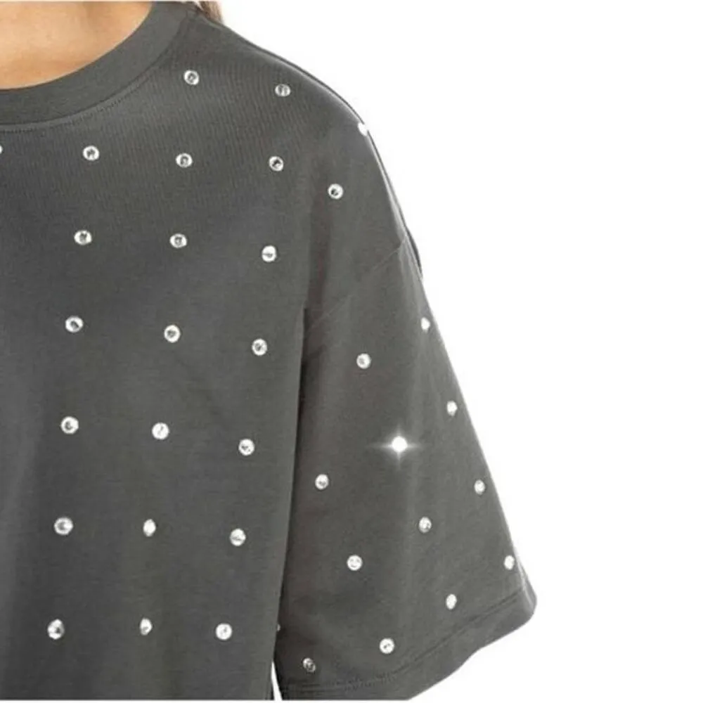 Gameday Couture Women's Blue Kentucky Wildcats Go Time Rhinestone Crop Tshirt XS Gray - Image 4