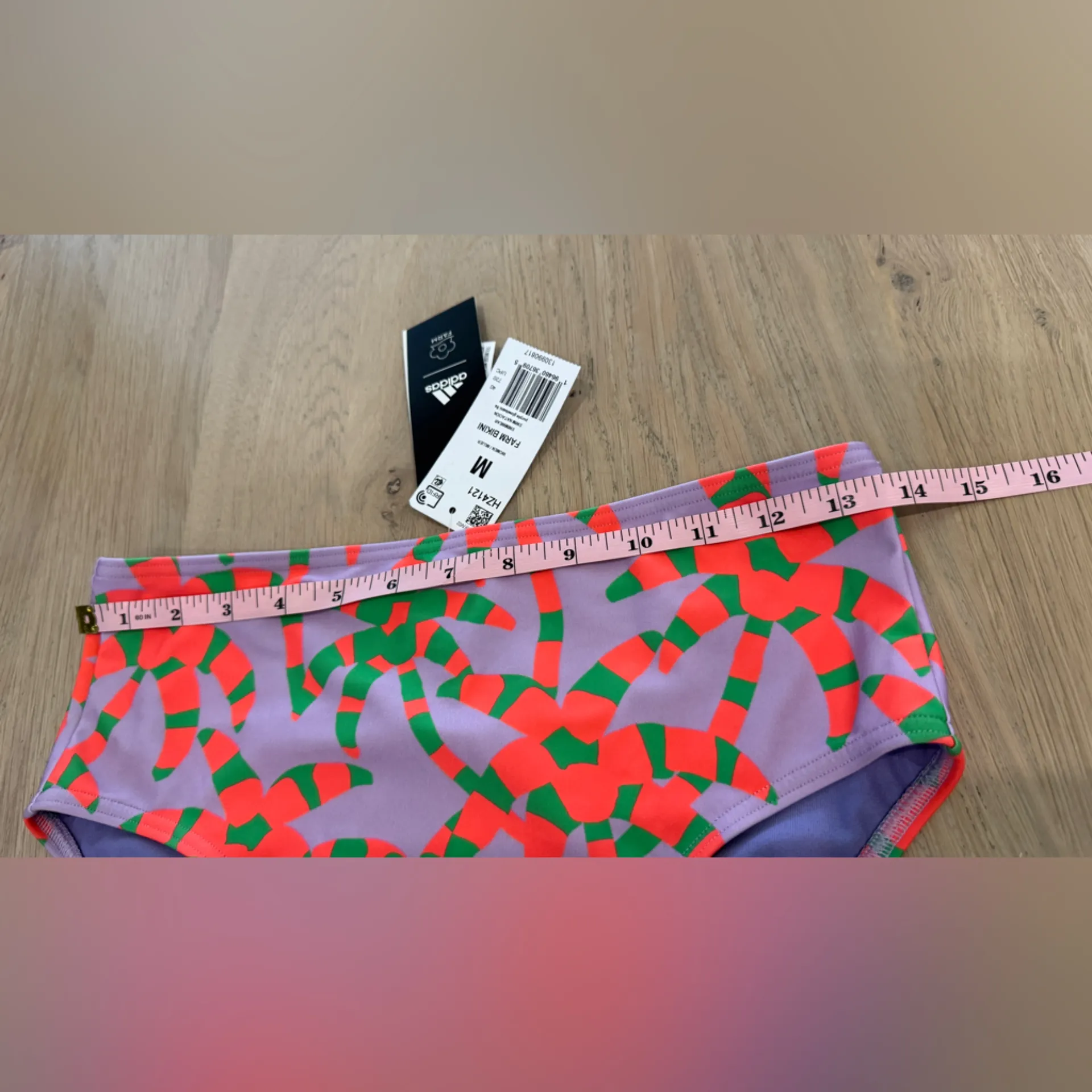 Farm Rio x Adidas Palm Tree High Waist Bikini Bottoms size medium NWT - Image 7