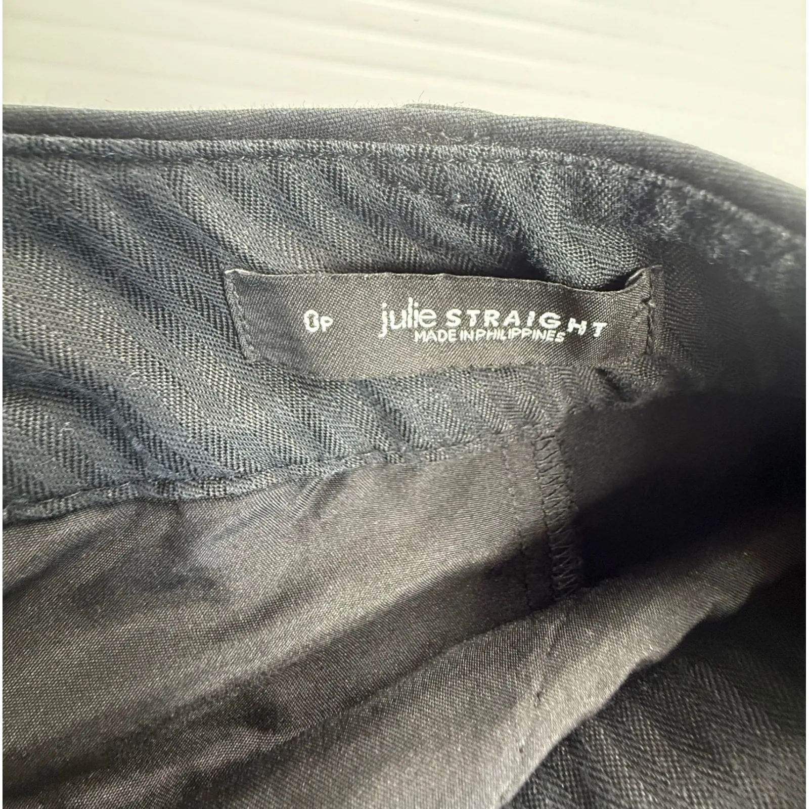 LOFT Petite Julie Straight Leg Black Career Dress‎ Pants Size 0P - Image 4