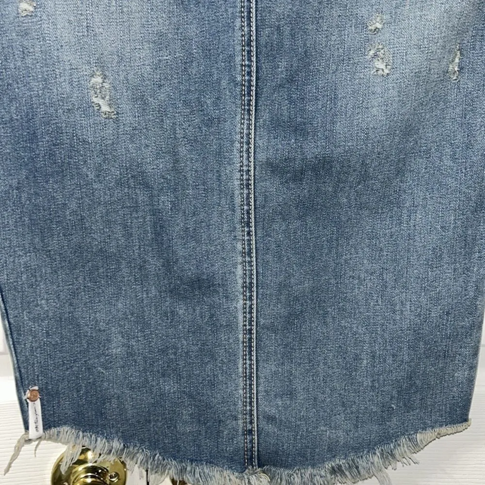 Revolve One Teaspoon Distressed Blue Denim Skirt(Size 26) - Image 8