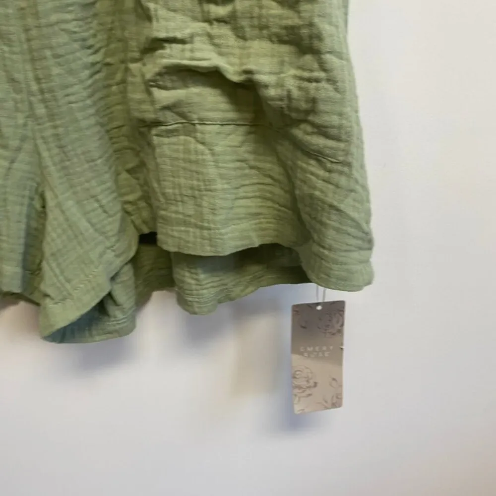 NWT Emery Rose Green Gauze 100% Cotton Romper Size XL - Image 4