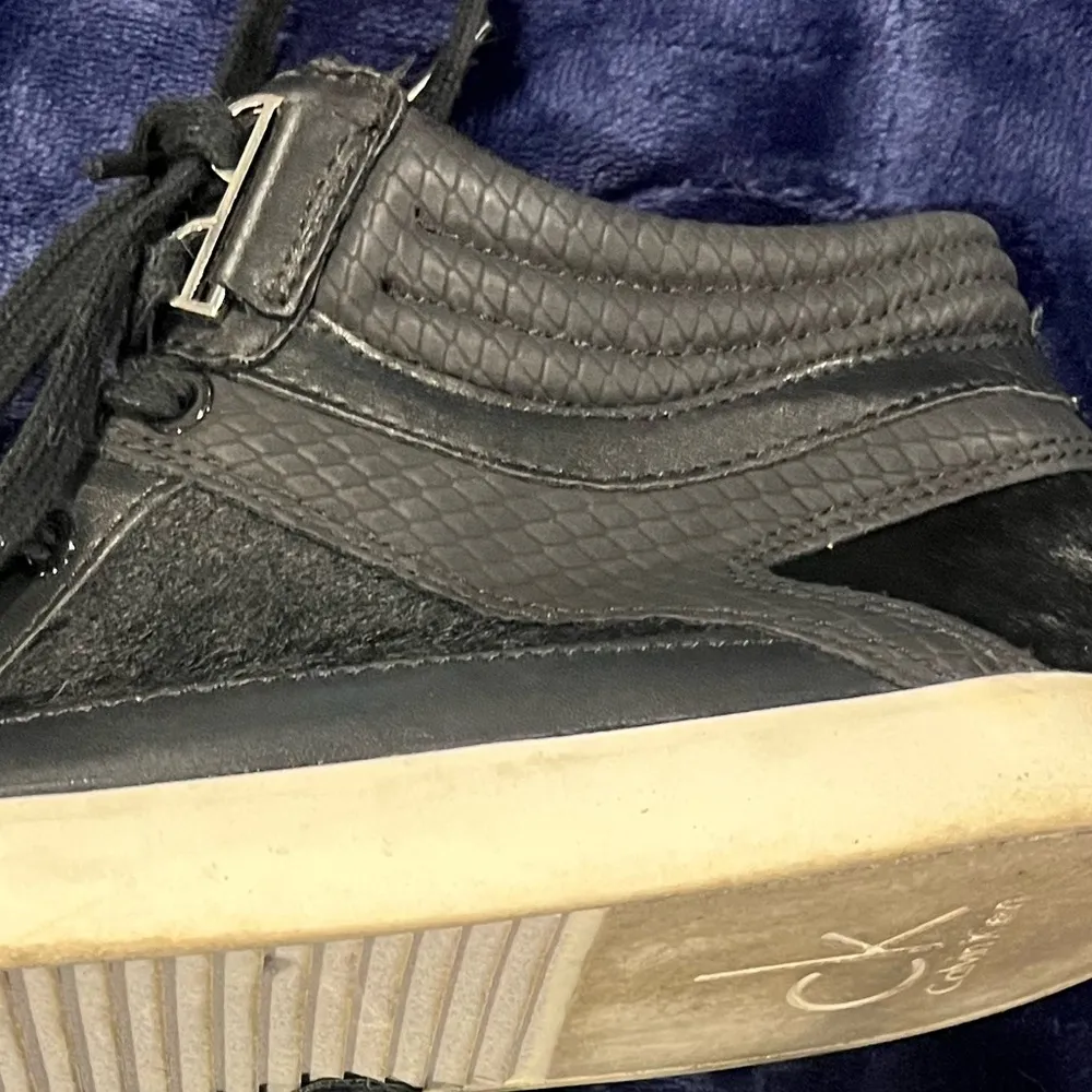 CL Calvin Klein Black Lyda High-Top Sneakers Size 8 - Image 7