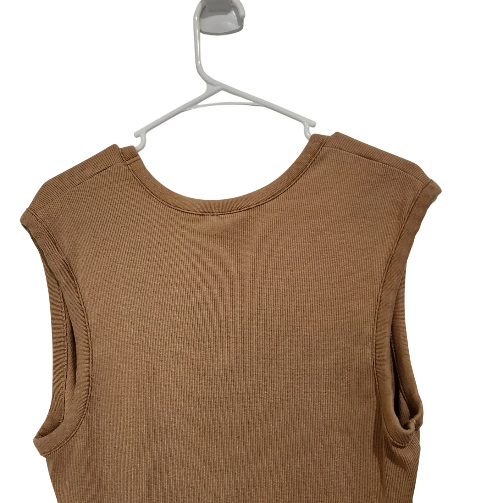 Universal Thread Tan Stretch Snap Closure V-Neck Classic Rib Bodysuit Size XXL - Image 5