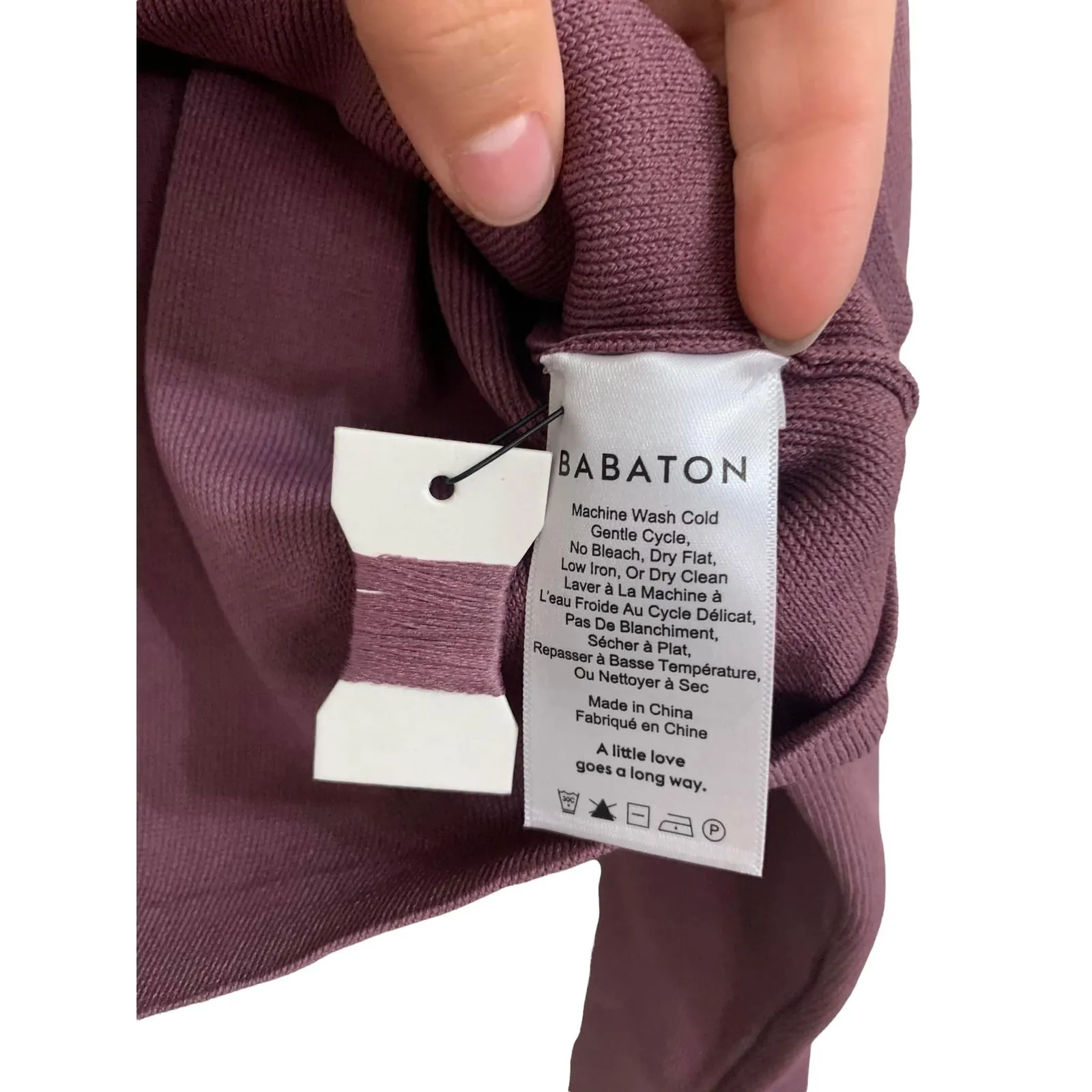 Babaton‎ Purple Long Sleeve Cropped Top Size Medium - Image 3