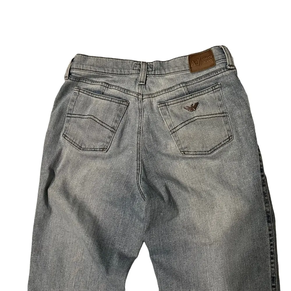 Vintage 90’s Armani Jeans Indigo 006 Series High Rise Straight Leg, Sz 30 - Image 6