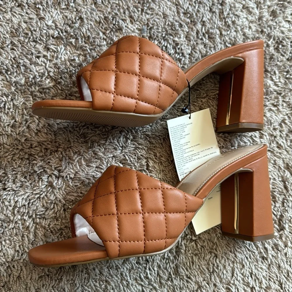 Brand new The drop Pattie quilted toffee heel size 9.5 Brown - Image 3