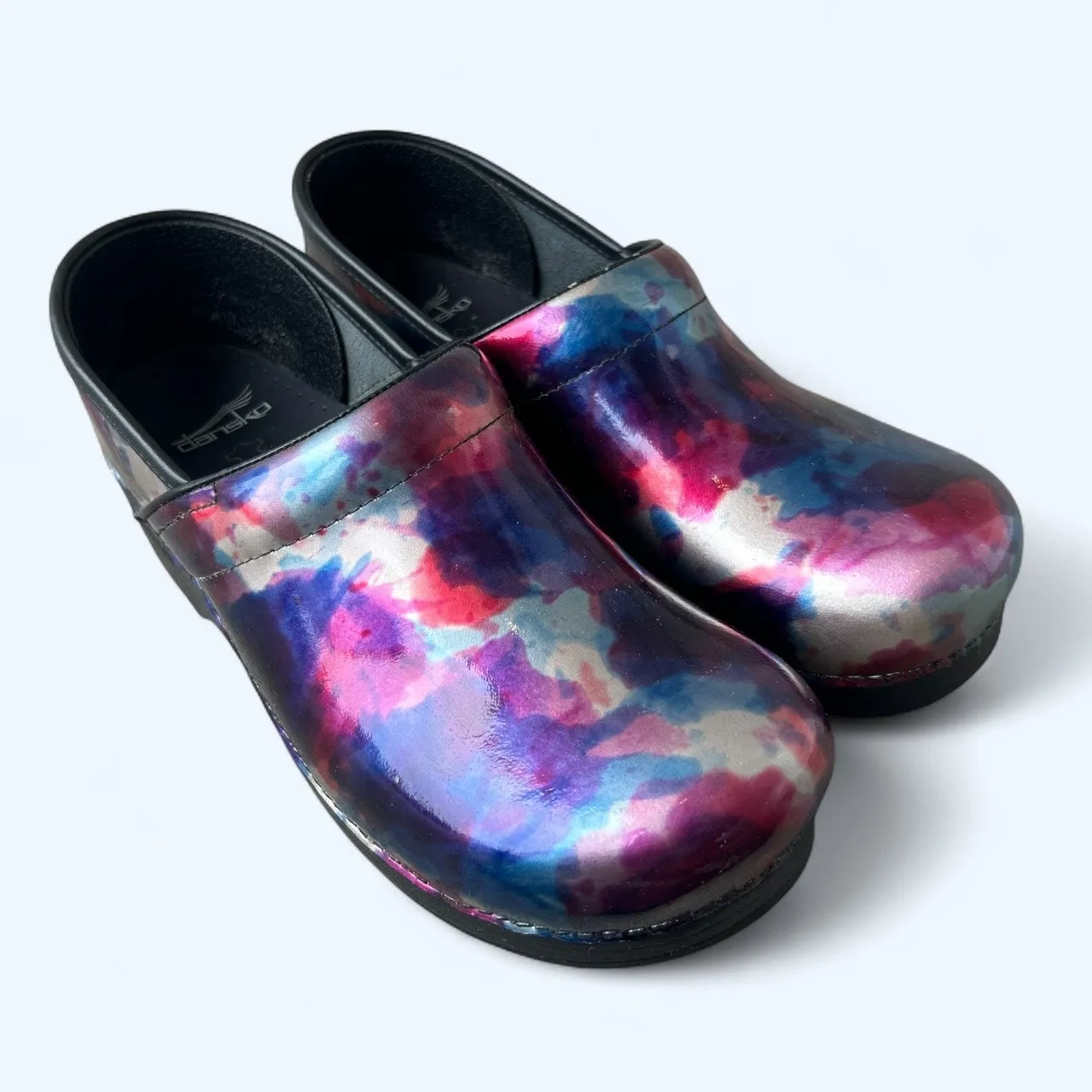 Dansko Professional Clogs Watercolor Patent Leather Size 41 EU (US 10.5–11) - Image 4