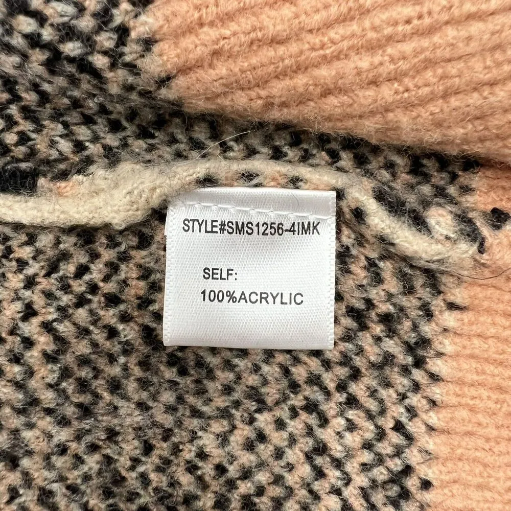 4Sienna Size L Cardigan Sweater Leopard Animal Print Open Front Knit Soft Casual Size L - Image 7