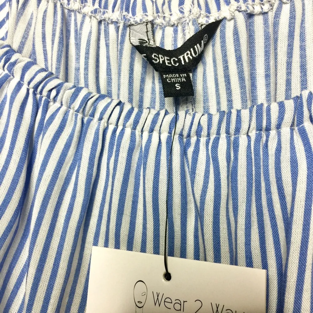 Unique Spectrum Off the Shoulder Pom Pom Top Size Small - Image 2