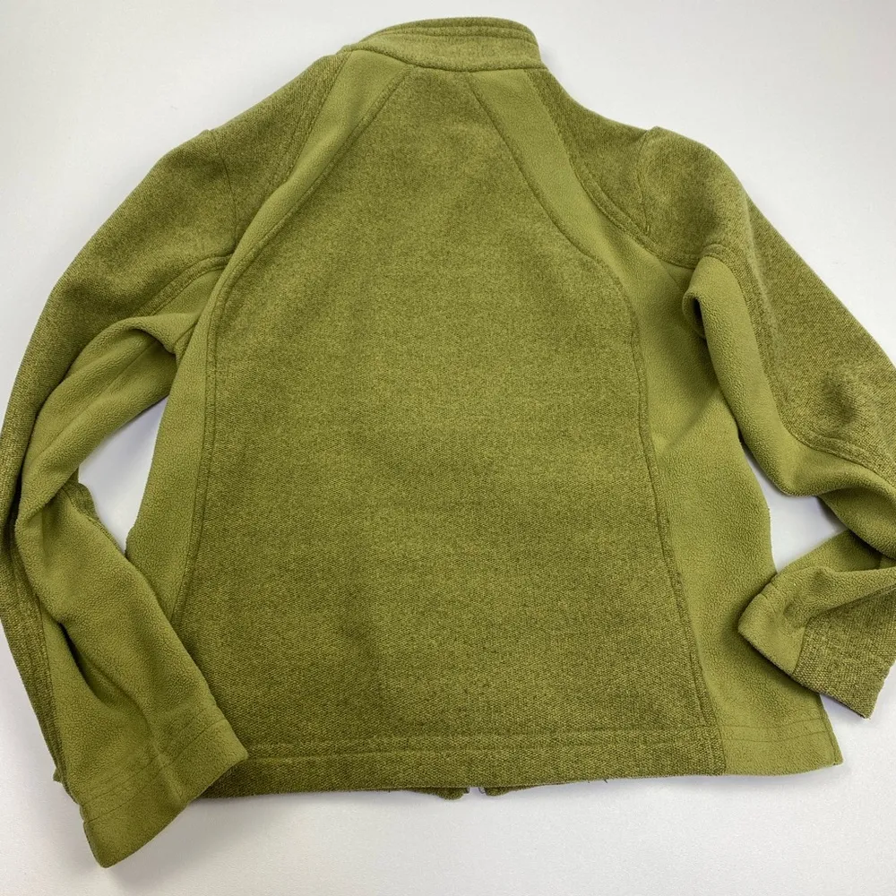 Woolrich Green Double Zip Front Fleece Jacket Size M - Image 11