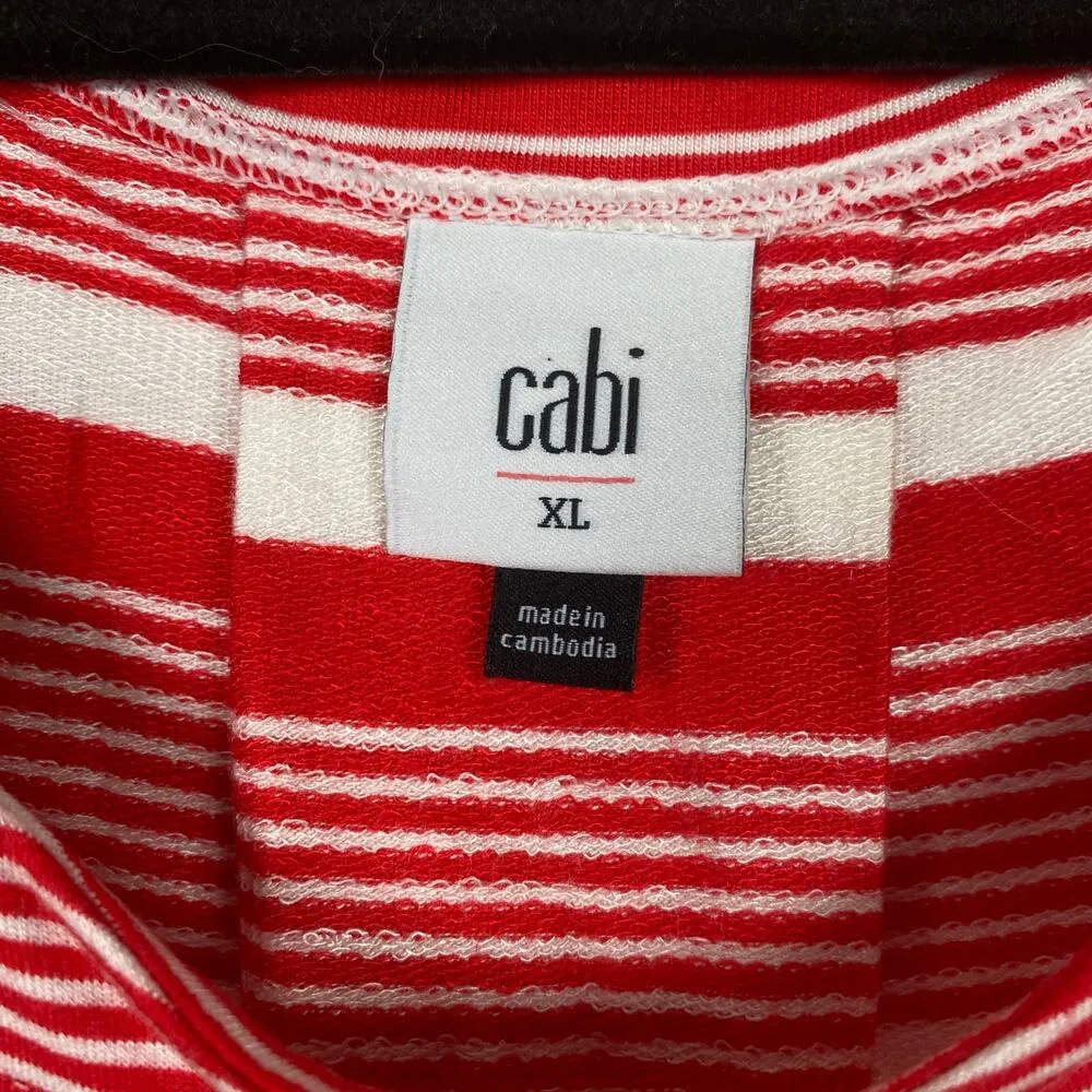 CAbi Red&White Stripe Leisure Playsuit Romper Sz.XL - Image 9