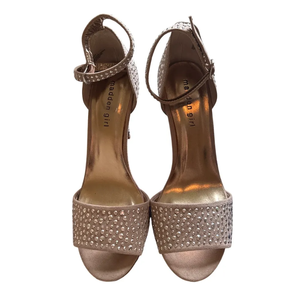 Sparkling Party High Heels Sz 8.5M Strappy Ankle Open Toe Rhinestone - Image 4