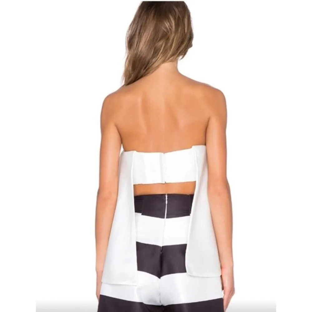 NWT SOLACE London Loletta Black Strapless High Low Top size 4 - Image 4