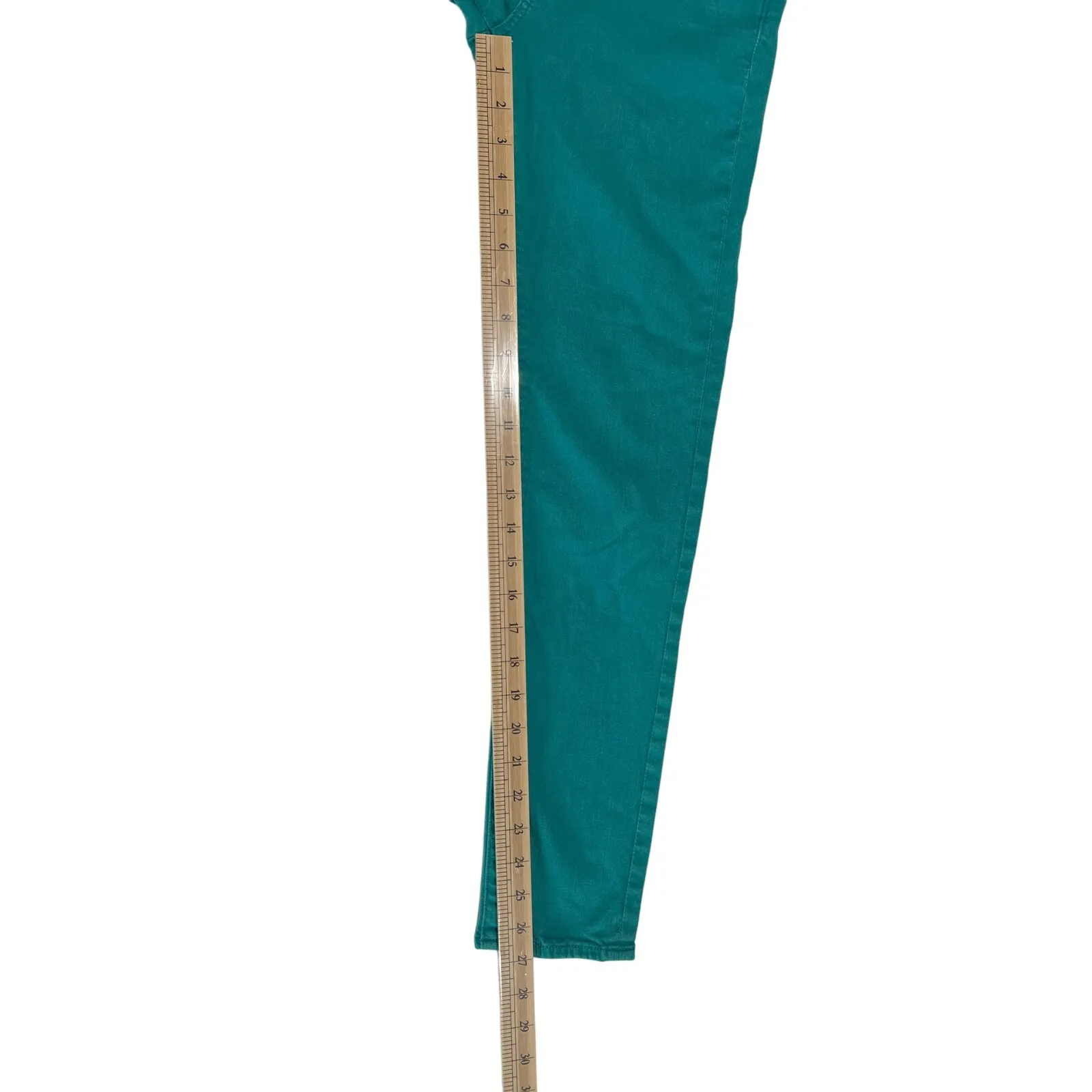 AG Adriano Goldschmied The Stevie Ankle Slim Straight Leg Women's Size 25R Teal - Image 11