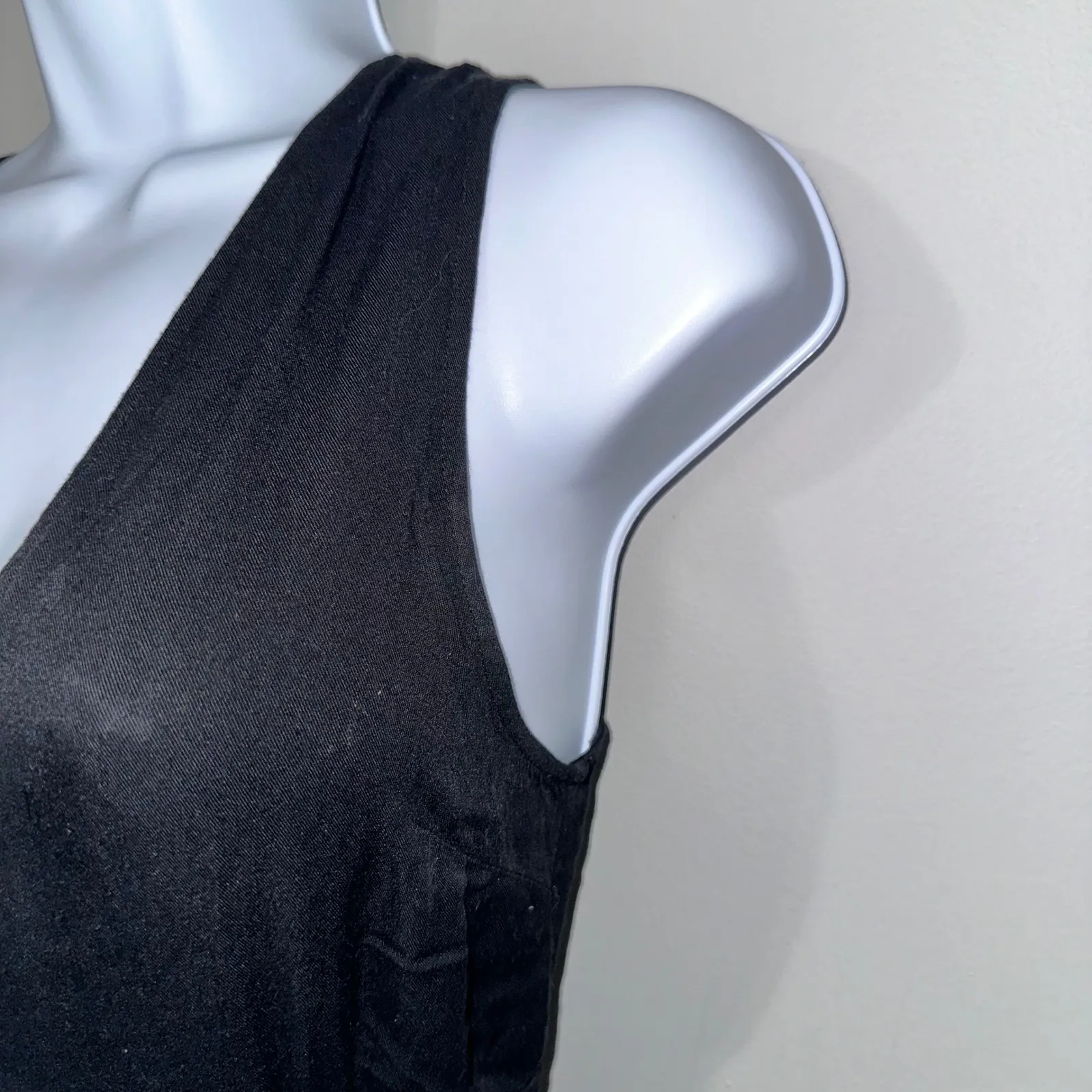 Farrow Black Sleeveless Button Front Midi Dress Womens Size‎ S - Image 4