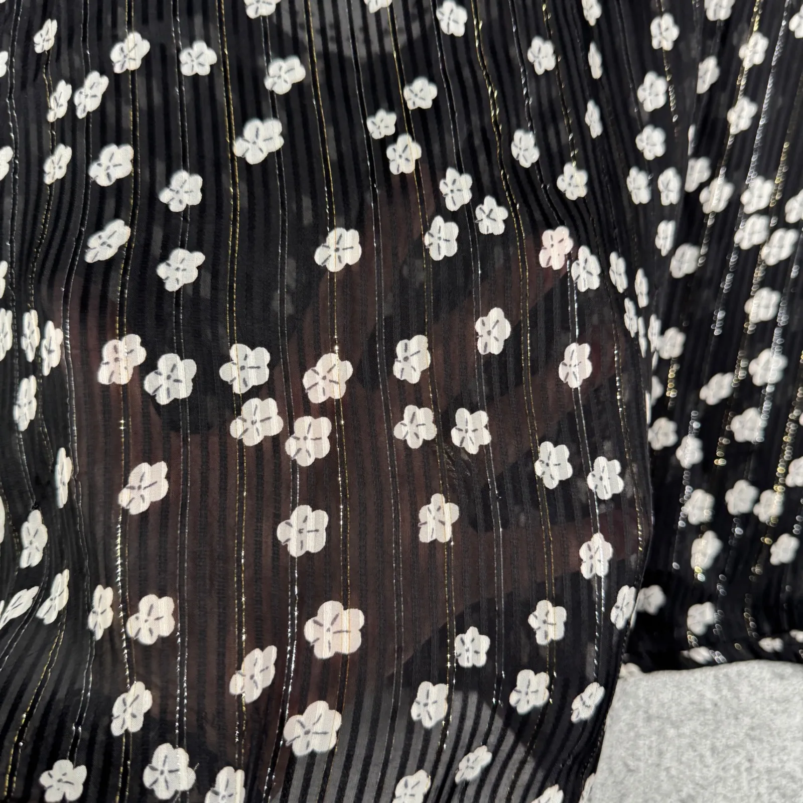 Muche et Muchette Ferill‎ Balloon Blouse Womens OS Black White Polka Dot Casual Size undefined - Image 6