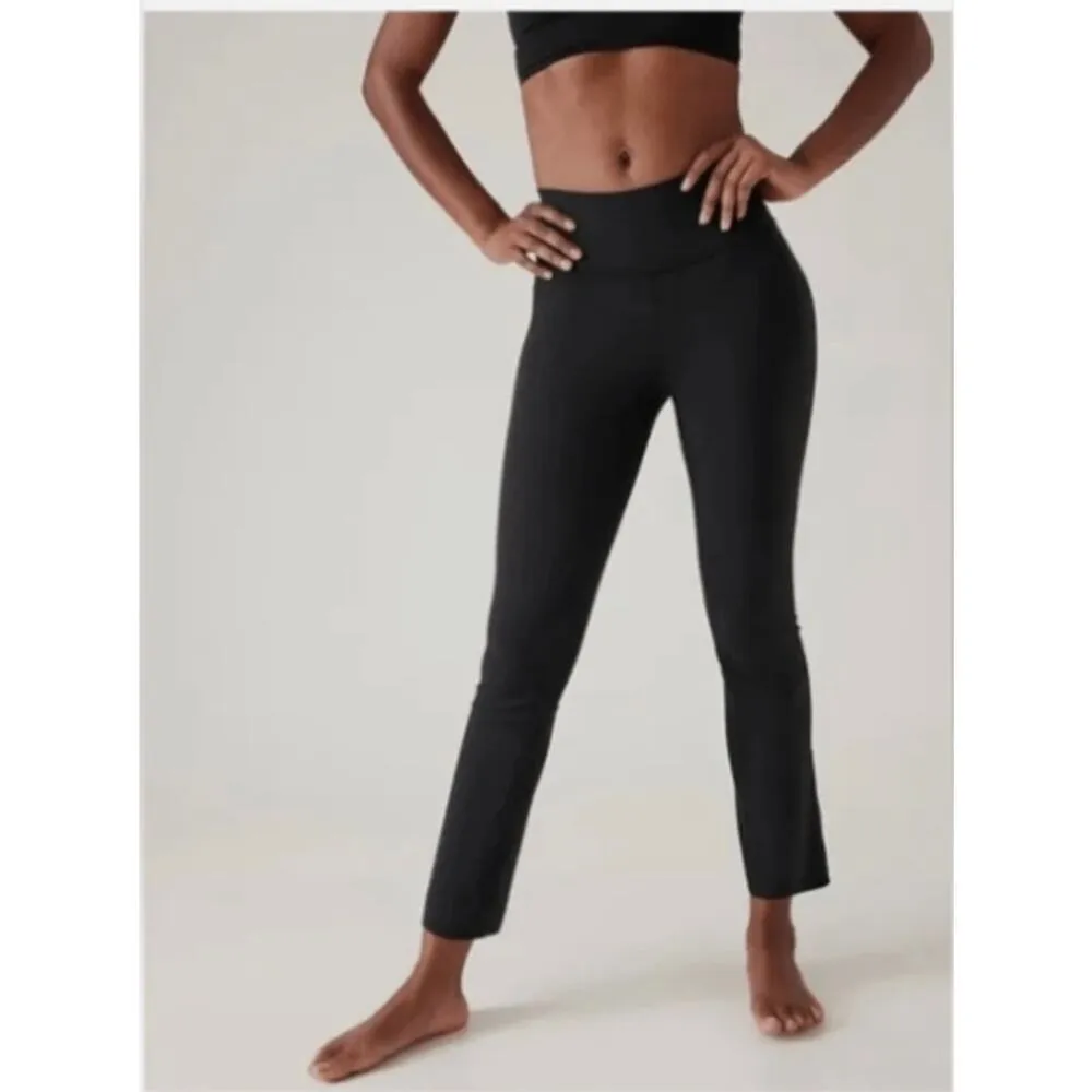 Athleta Womens Transcend Stash Crop Straight Leg Leggings Size LP Black - Image 3