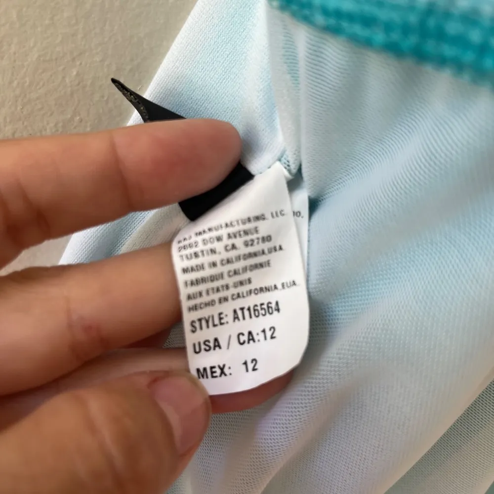 Athena Sz 12 One Piece Turquoise Tummy Control Swimsuit Shoulder Strap Luxury - Image 11