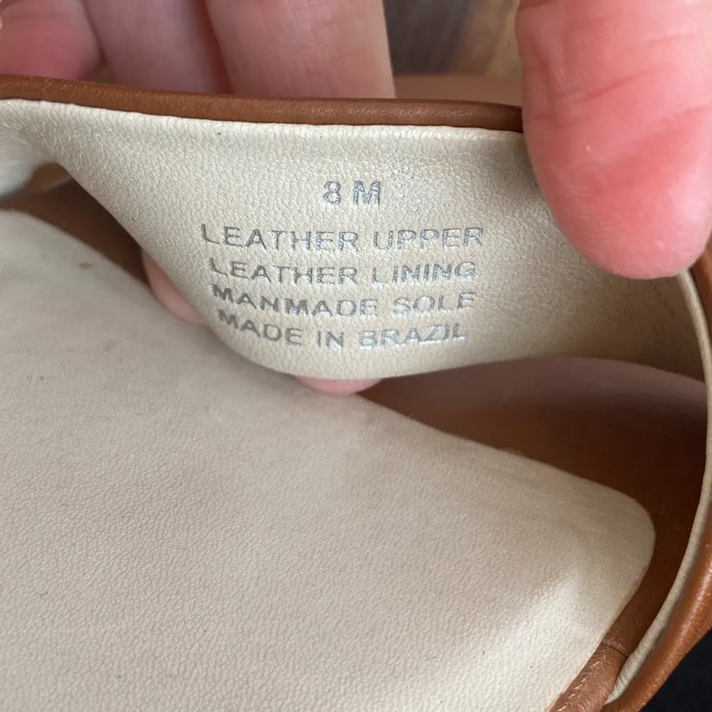 Able Leather Larissa 1.5” Platform Sandals Ankle Strap Brown Size 8 - Image 5