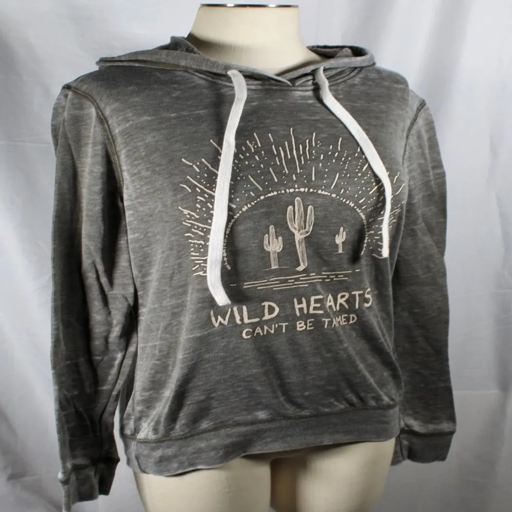 Wild Hearts Can't Be Tamed Cactus Thin Hoodie Rustic Olive Green Size Me… Size M - Image 2