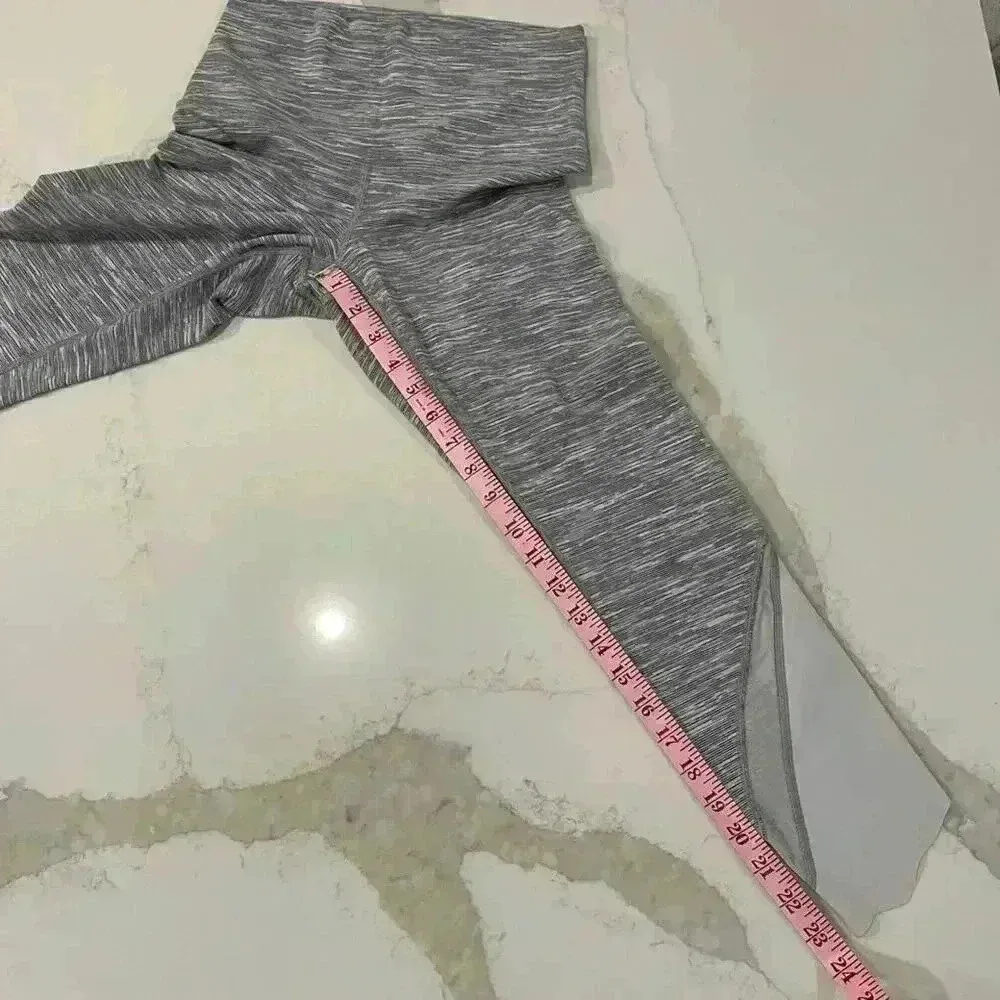 Lululemon Athletica Wunder Under Scalloped Hem High-Rise Crop Mesh Womens Size 6 - Image 8