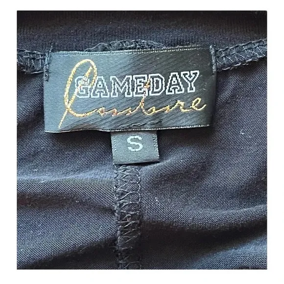 GEORGIA BULLDOGS‎ UGA GAMEDAY COUTURE LONG SLEEVE TOP STRAPPY WOMEN'S SIZE SMALL Black - Image 5