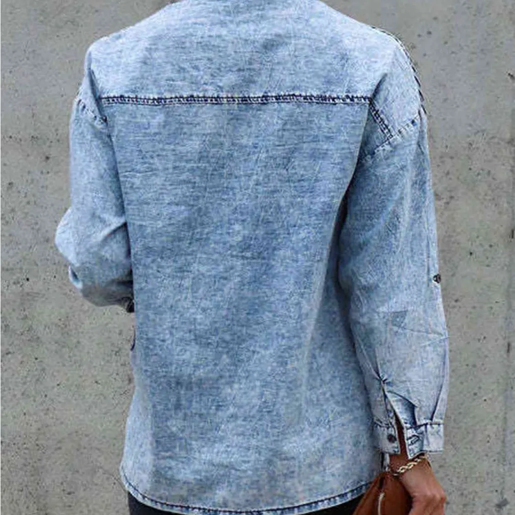 Women’s Denim Top {Size Small} - Image 3