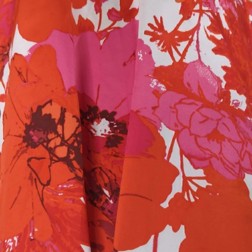 Jones New York Collection Red‎ Floral Crew Neck Blouse Tank Size 6 NWT Red - Image 2