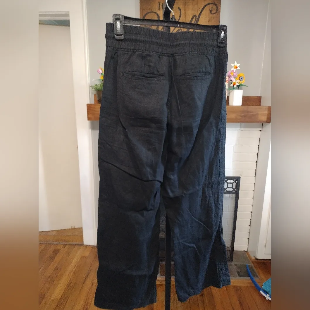 Athleta Cabo Black Linen Pants - Image 2