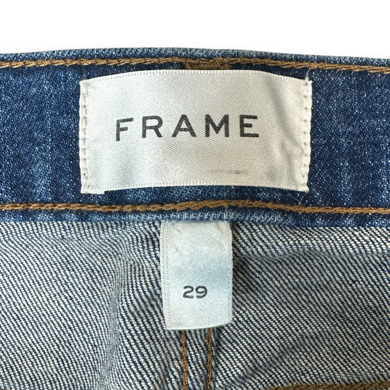 FRAME | W29 L26 | Le Garcon Straight Leg Mid-Rise Jeans in Othello Blue LGJ151 - Image 6