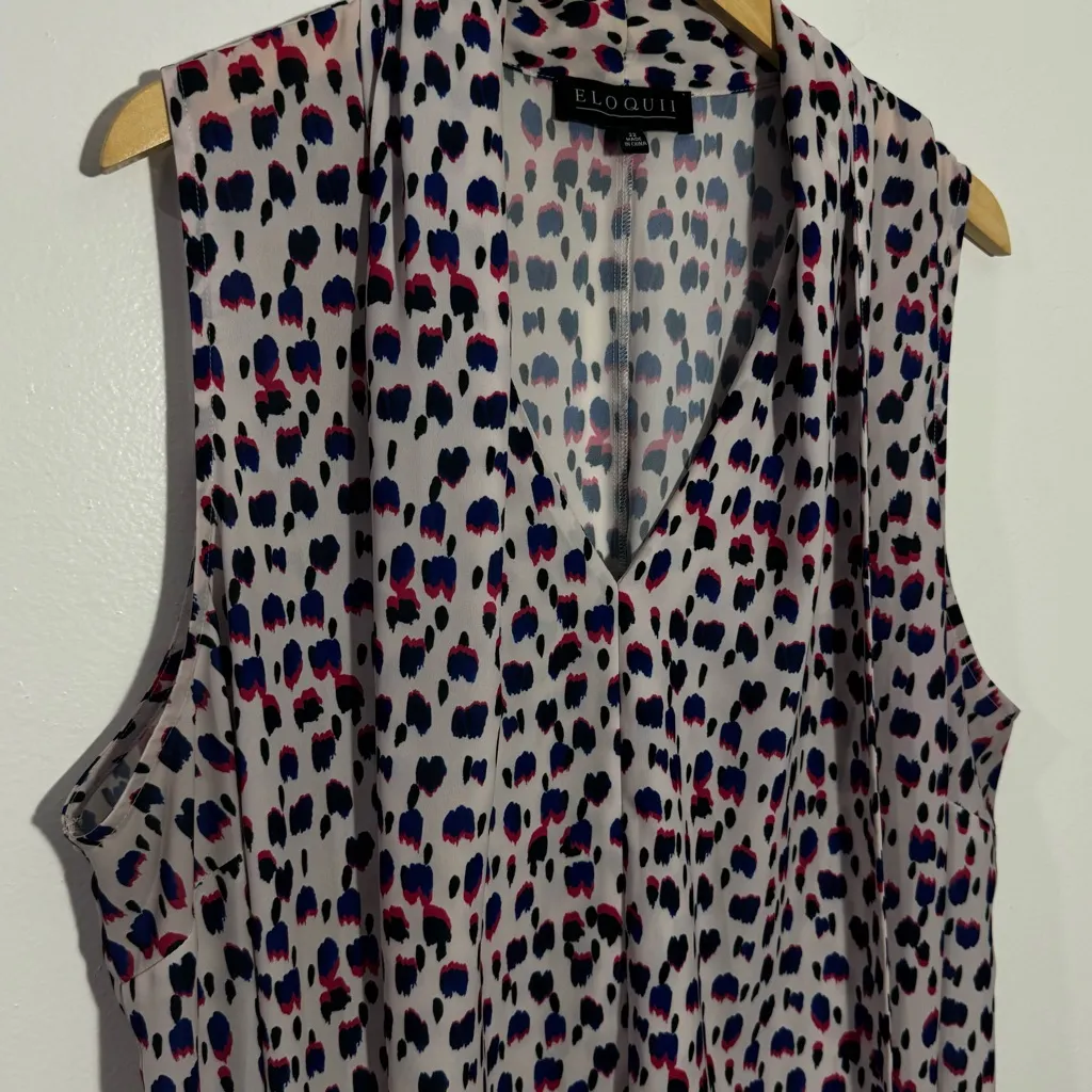 Eloquii The Ultimate Layering Tank White Multi Leopard Print Size‎ 22 - Image 2