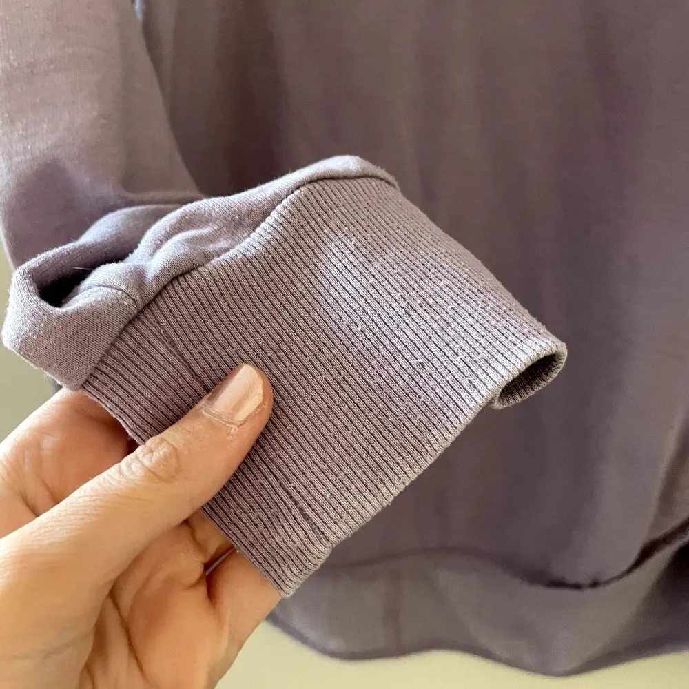 Balance Collection purple athleisure yoga long sleeved sweater shirt women's top - Image 3