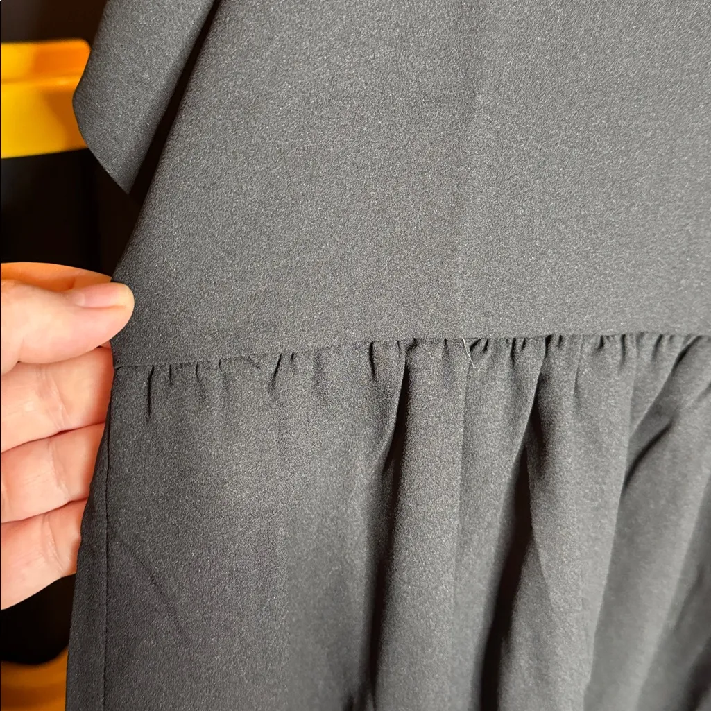 NWOT Zenana V-Neck Empire Waist Baby Doll BLACK Tunic Top Blouse Size Small - Image 6