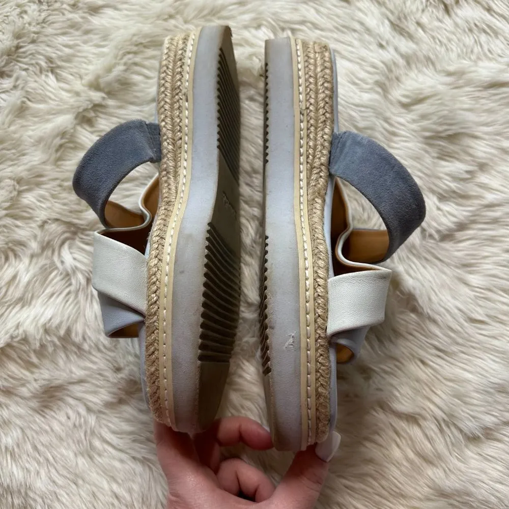 Splendid Fara French Blue Leather/Suede Espadrille Sandals Women's 8M - Image 4