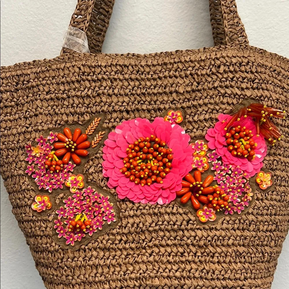 ✨Perfect Summer Floral 🌺 Tote Bag!! Brown - Image 4