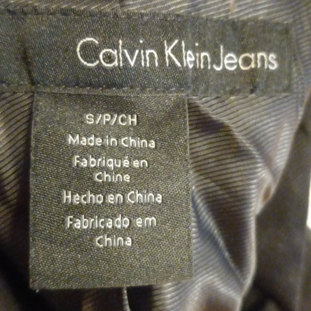 Calvin Klein Jeans Logo S Cotton Pressed Academia Waist Denim Blazer in Black - Image 10