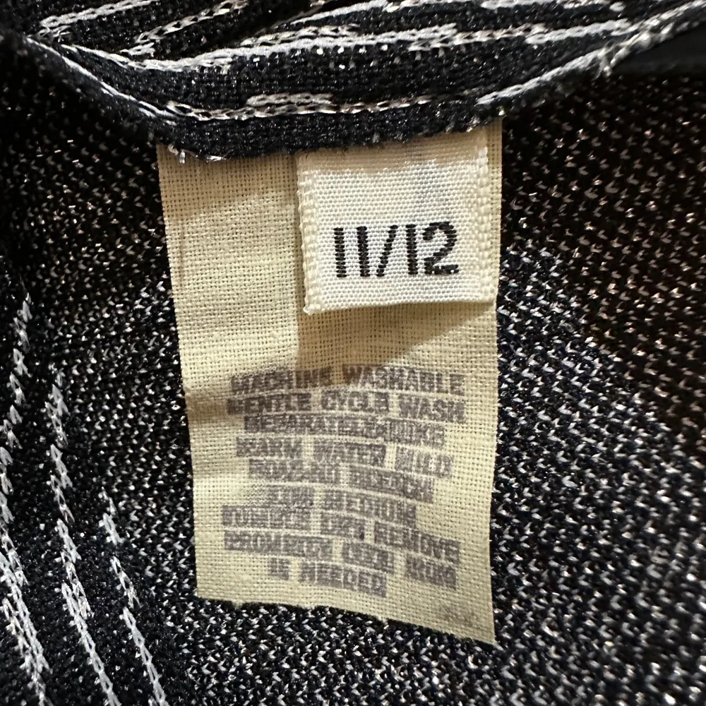 Kristina Fashions Vintage 1980s Black & Silver Metallic Belted Maxi Skirt 11/12 - Image 16