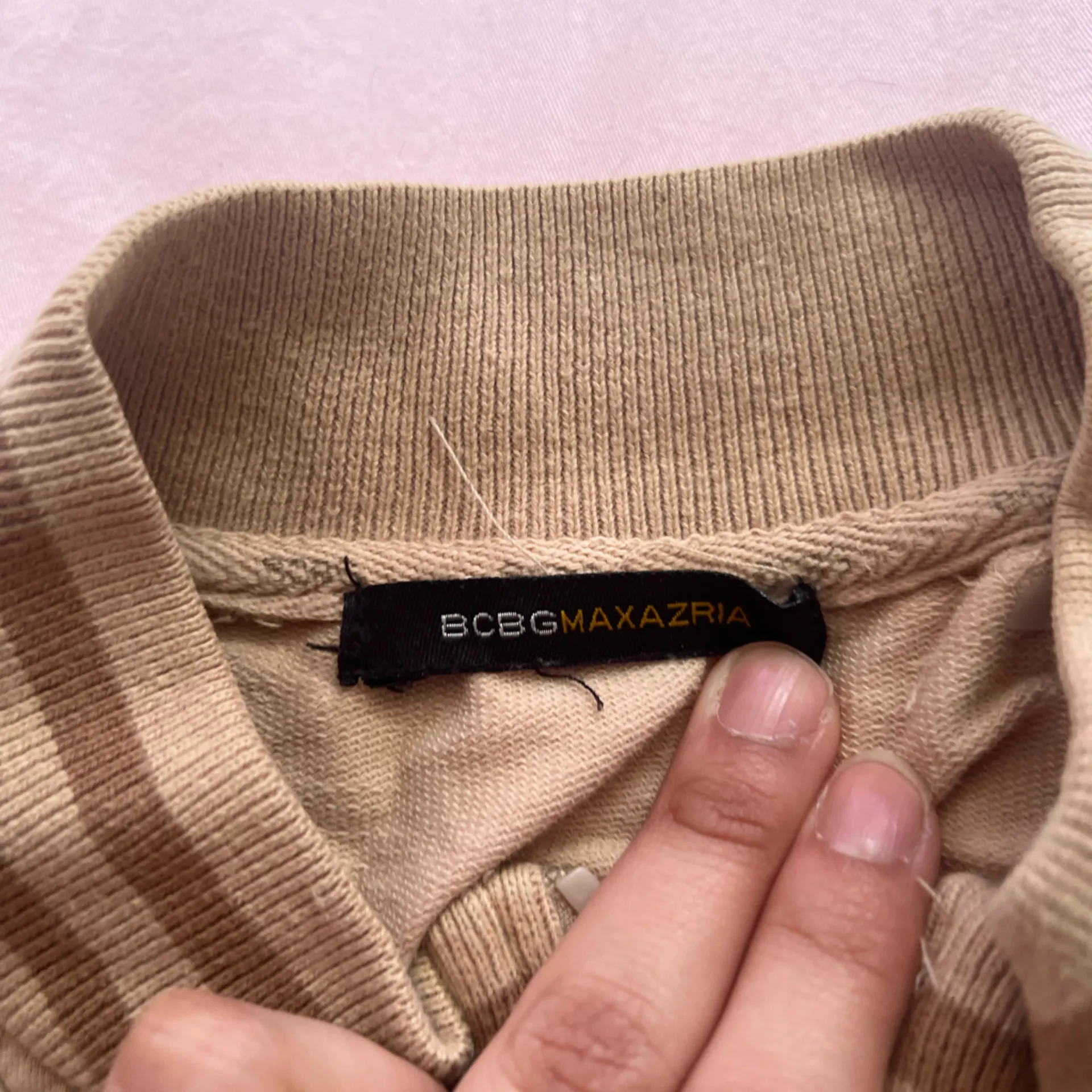 BCBGMAXAZRIA  Women's Beige Bomber Jacket - Image 3