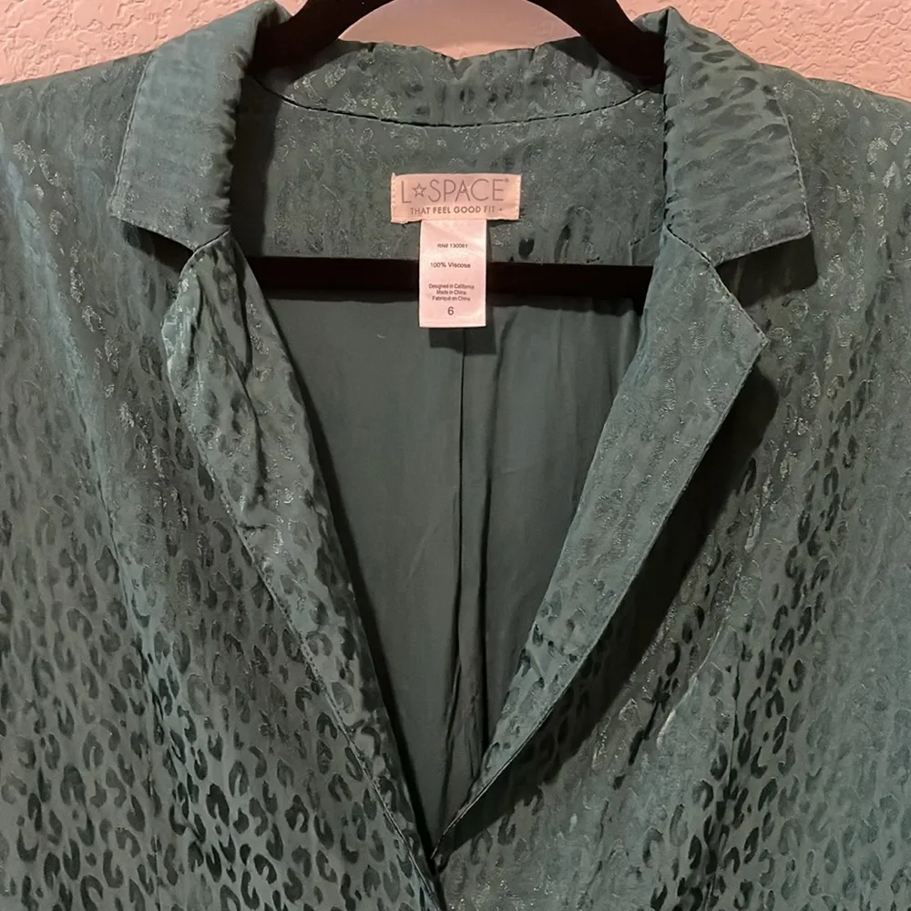 L*SPACE Bennytt Blazer in Ultramarine/Leopard Print, Size 6 - Image 3