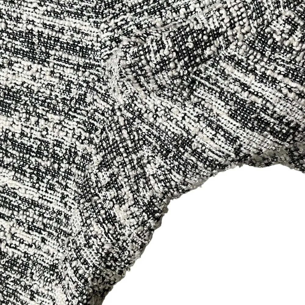 Sachin + Babi Womens Flat Front Dress Pants Size 4 Cream Black Tweed Pockets - Image 6