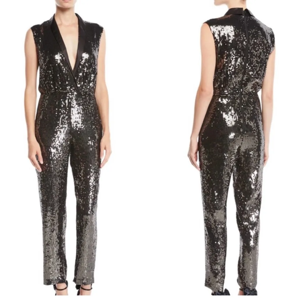 Alice and Olivia Lyle Sequin Jumpsuit - Image 2