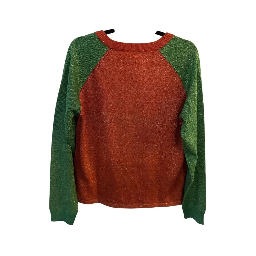 HOLIDAY UGLY Christmas SWEATER Let Me Take An #Elfie Women’s Size Large Shimmer - Image 2